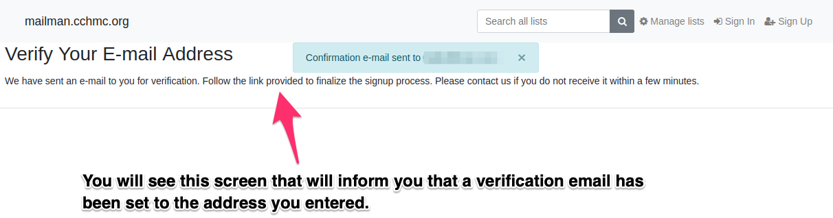 Research IT Hub > Creating an account on the Mailman system. > 3 verfi email.png